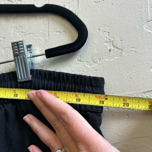J. Crew black pull on linen blend pants XLT . Coastal beach minimalist casual - Picture 5 of 7